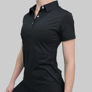 PREMIUM POLO SHIRT WOMENS - BLACK (WHOLESALE) Obsessed Gymwear