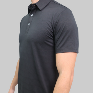 PREMIUM POLO SHIRT MENS - BLACK (WHOLESALE) Obsessed Gymwear