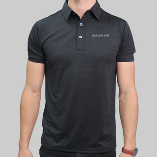 PREMIUM POLO SHIRT MENS - BLACK (WHOLESALE) Obsessed Gymwear