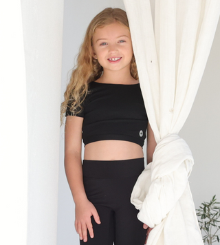 ISOBEL WRAP AROUND (JUNIOR) - BLACK Obsessed Gymwear