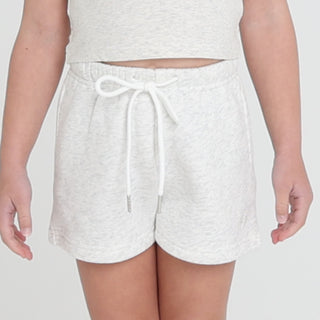 SWEAT SHORTS (JUNIOR) - WHITE MARL Obsessed Gymwear