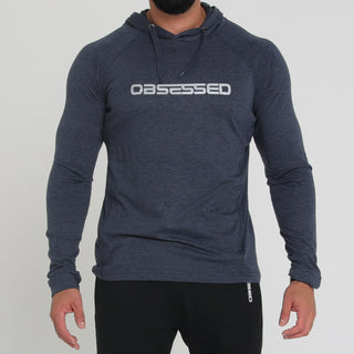 ARLO LONG SLEEVE - NAVY MARL Obsessed Gymwear