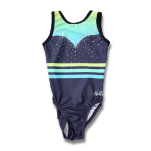 PIPER GREEN/BLUE LEOTARD Obsessed Gymwear