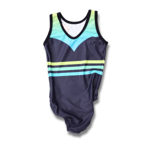 PIPER GREEN/BLUE LEOTARD Obsessed Gymwear