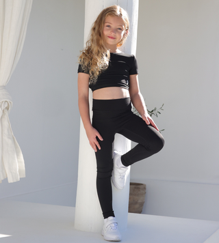 LUNA TIGHTS (Junior) - BLACK Obsessed Gymwear