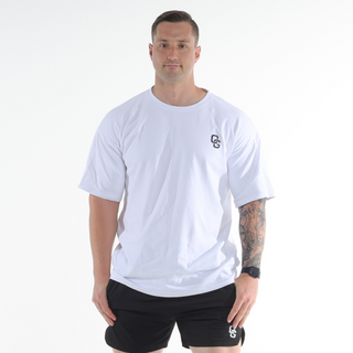 UNISEX OVERSIZED TEE - WHITE Obsessed Gymwear