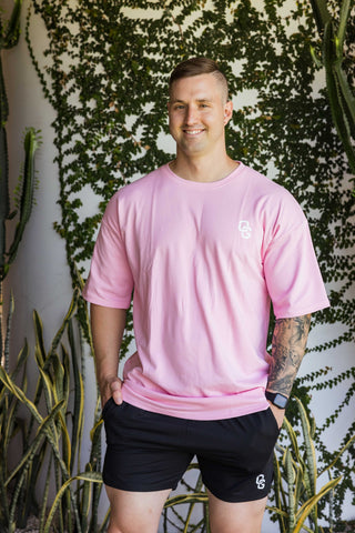 UNISEX OVERSIZED TEE - PINK Obsessed Gymwear