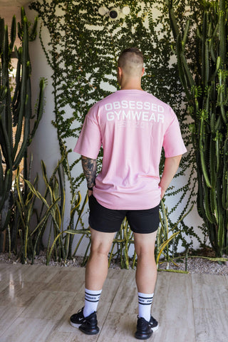 UNISEX OVERSIZED TEE - PINK Obsessed Gymwear