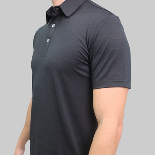 PREMIUM POLO SHIRT - BLACK Obsessed Gymwear