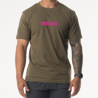 UNISEX BASIC TEE - KHAKI Obsessed Gymwear