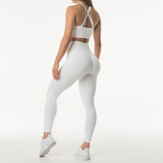 MALIBU SEAMLESS CROSSOVER CROP - (WHOLESALE) Obsessed Gymwear