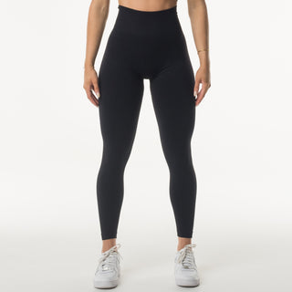 MALIBU SEAMLESS SCRUNCH TIGHTS - BLACK Obsessed Gymwear