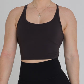 AALIYAH CROP - CHARCOAL Obsessed Gymwear