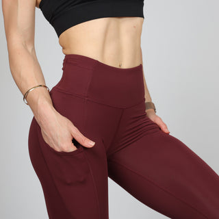 RAVEN TIGHTS - MAROON Obsessed Gymwear