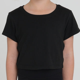 SERENA OVERSIZED CROPPED TEE (JUNIOR) - BLACK