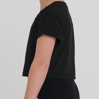 SERENA OVERSIZED CROPPED TEE (JUNIOR) - BLACK