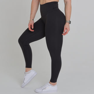 LUNA TIGHTS (HIGHER WAIST) - DARK GREY Obsessed Gymwear