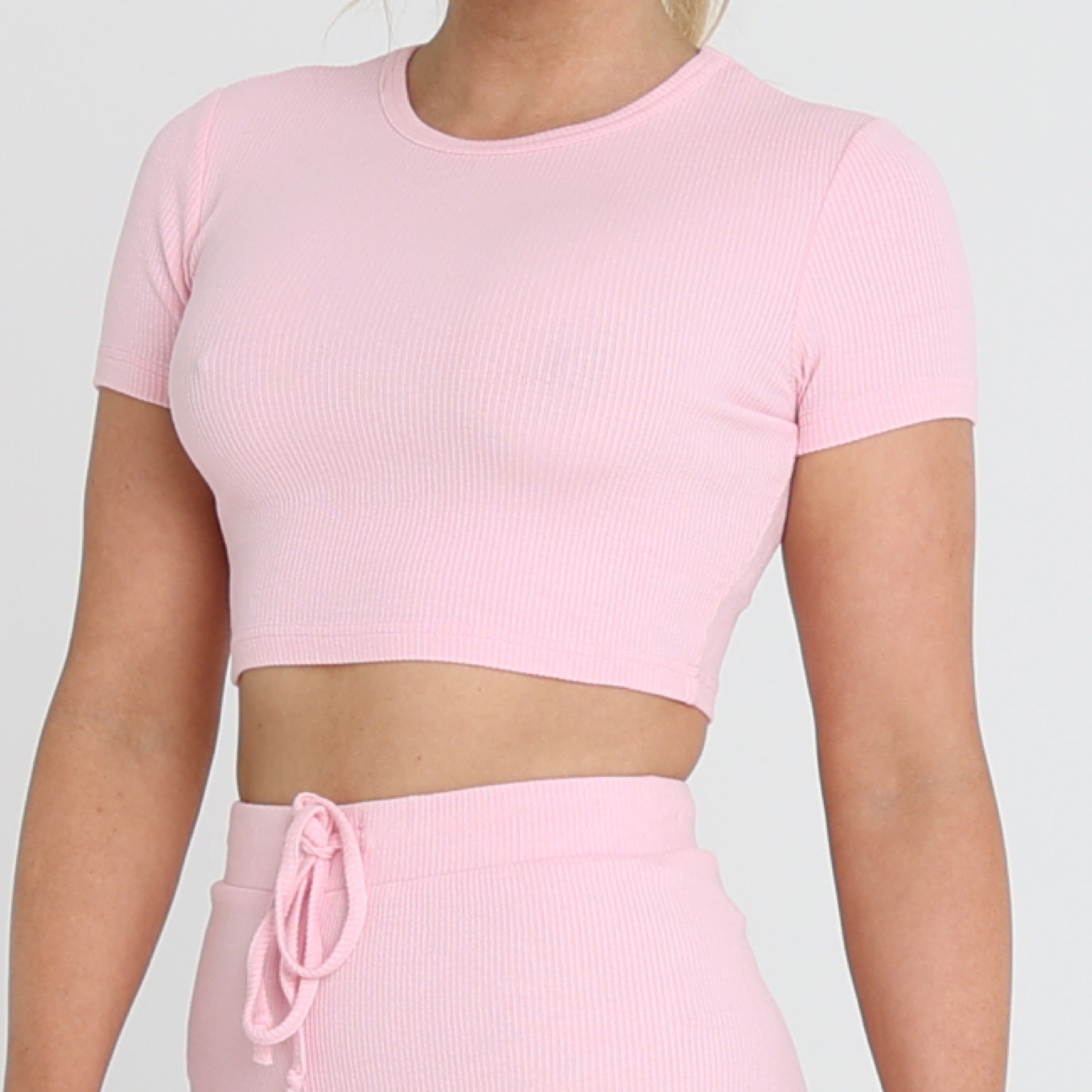 SERENITY RIBBED SET - PINK