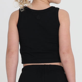 CROPPED TANK (JUNIOR) - BLACK Obsessed Gymwear