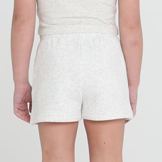 SWEAT SHORTS (JUNIOR) - WHITE MARL