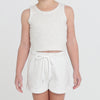 Load image into Gallery viewer, CROPPED TANK (JUNIOR) - WHITE MARL