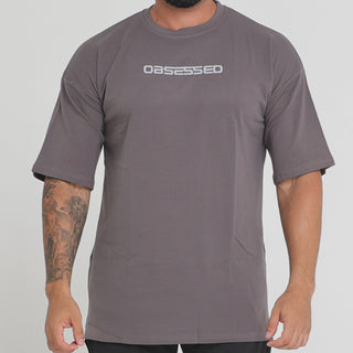 OVERSIZED UNISEX TEE - CHARCOAL Obsessed Gymwear