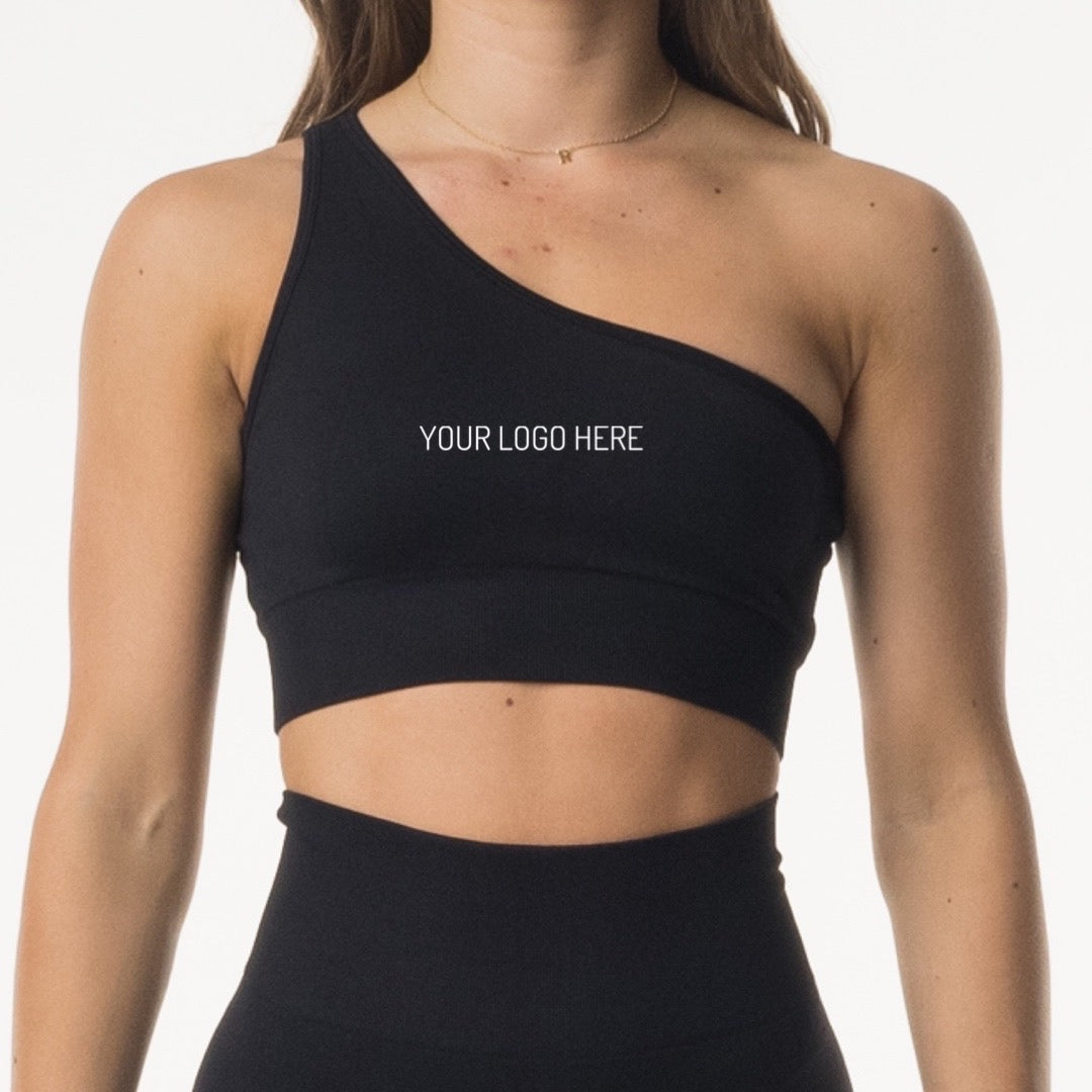 MALIBU SEAMLESS ONE SHOULDER CROP - (WHOLESALE)
