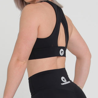 MILA CROP - BLACK Obsessed Gymwear