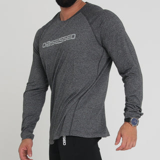 CRUZE LONG SLEEVE - GREY Obsessed Gymwear